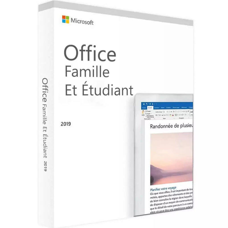 Microsoft Office Famille et Etudiant 2019 1 PC ou Mac